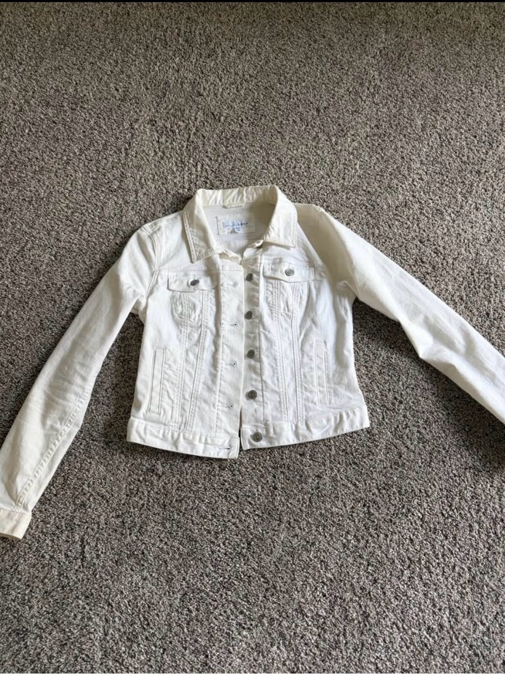 LOFT White Denim Jean Jacket
